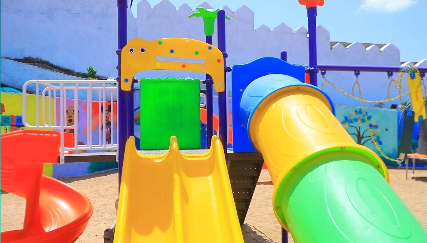 A view of Abadir Plaza playground