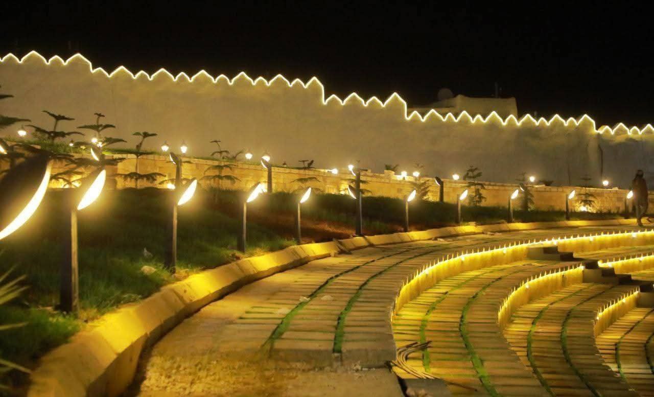 Abadir Plaza at evening with many lights - HARICON Construction Project